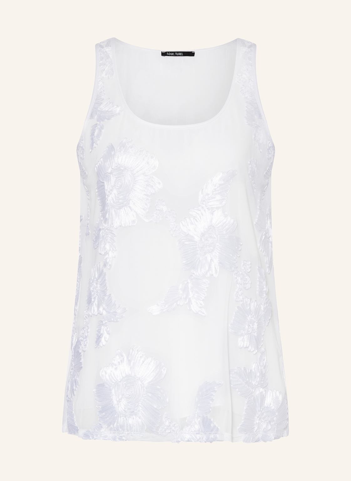 Marc Aurel Blusentop Aus Mesh weiss Marc Aurel Blusentop Aus Mesh weiss von MARC AUREL