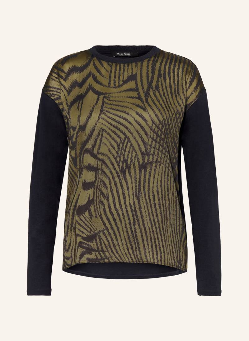 Marc Aurel Longsleeve In Materialmix gruen von MARC AUREL