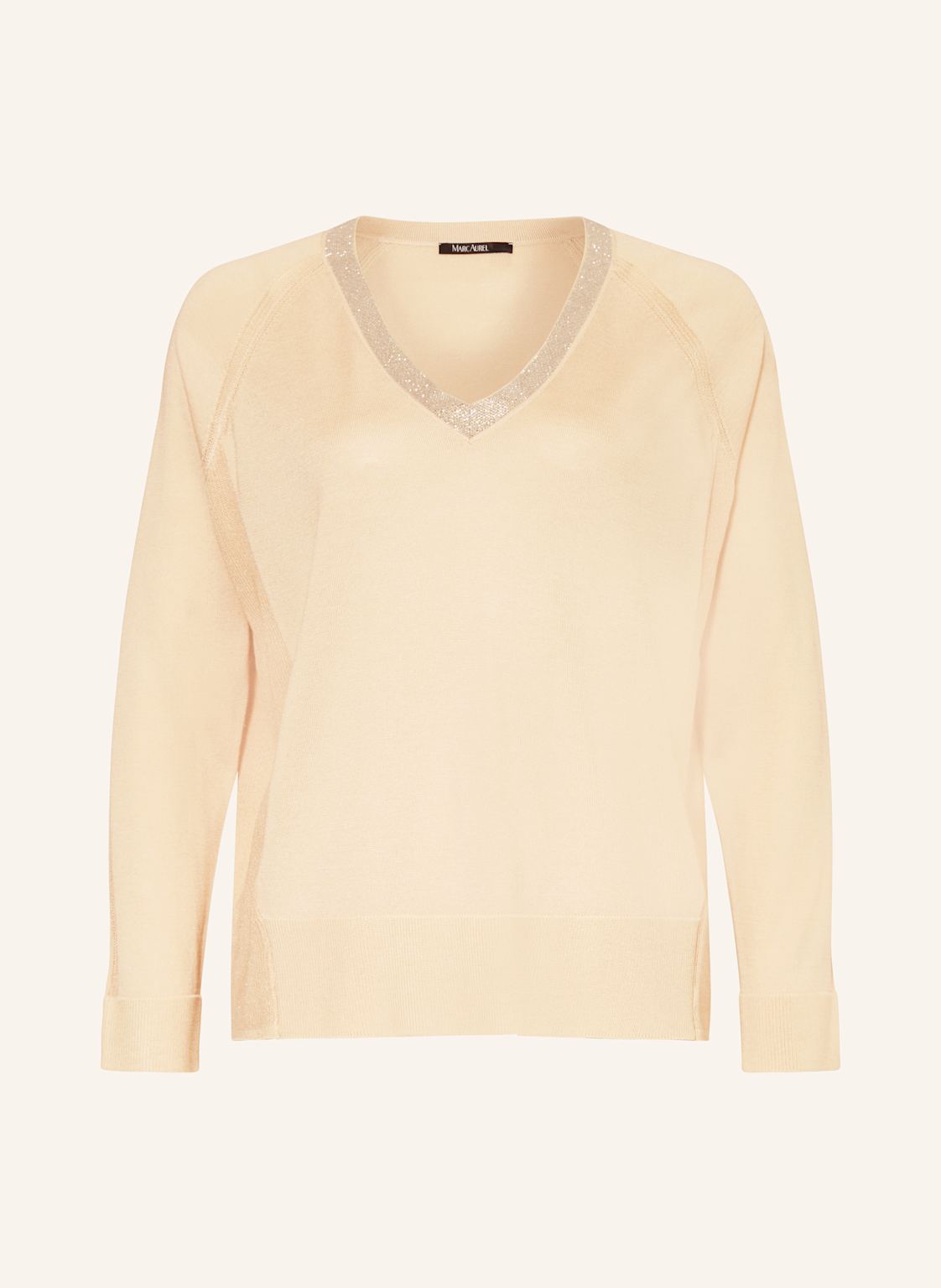 Marc Aurel Pullover Mit Schmucksteinen beige von MARC AUREL