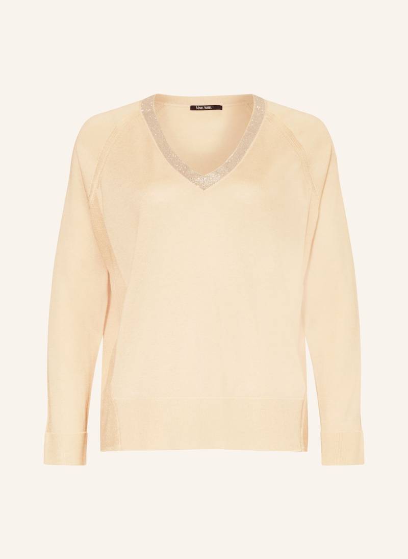 Marc Aurel Pullover Mit Schmucksteinen beige von MARC AUREL