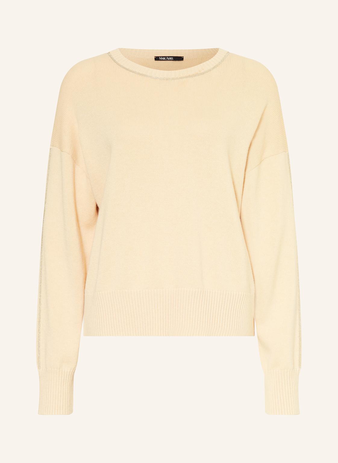 Marc Aurel Pullover Mit Schmucksteinen beige von MARC AUREL