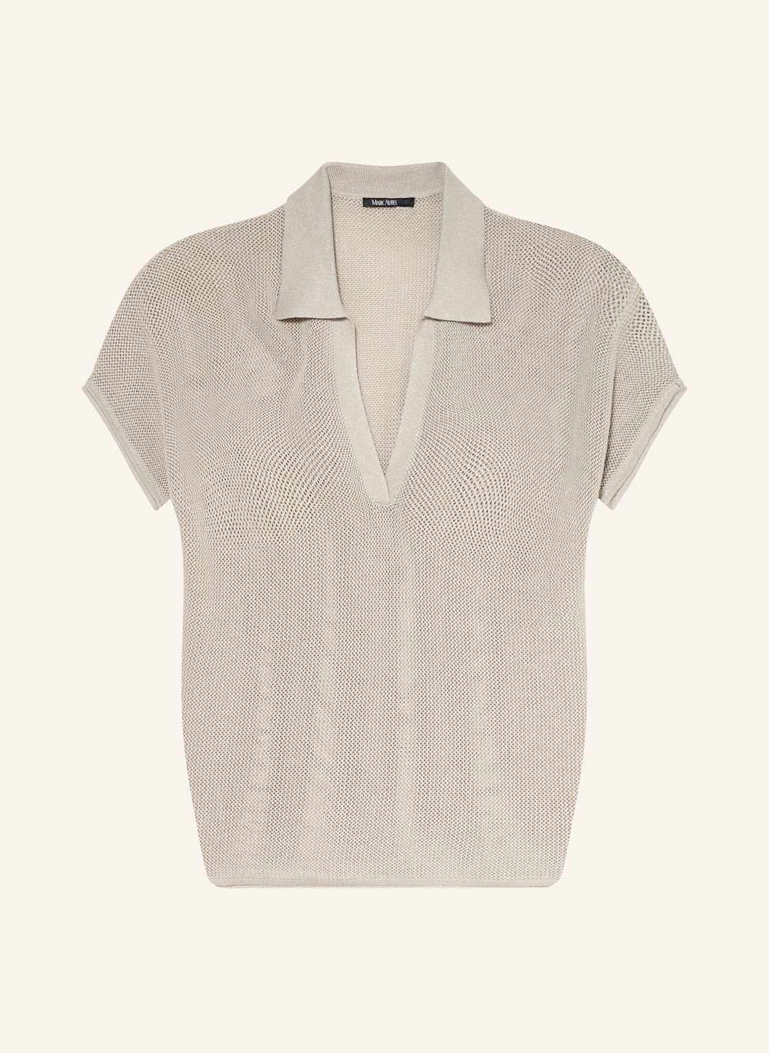 Marc Aurel Strickpoloshirt Mit Glitzergarn beige Marc Aurel Strickpoloshirt Mit Glitzergarn beige von MARC AUREL