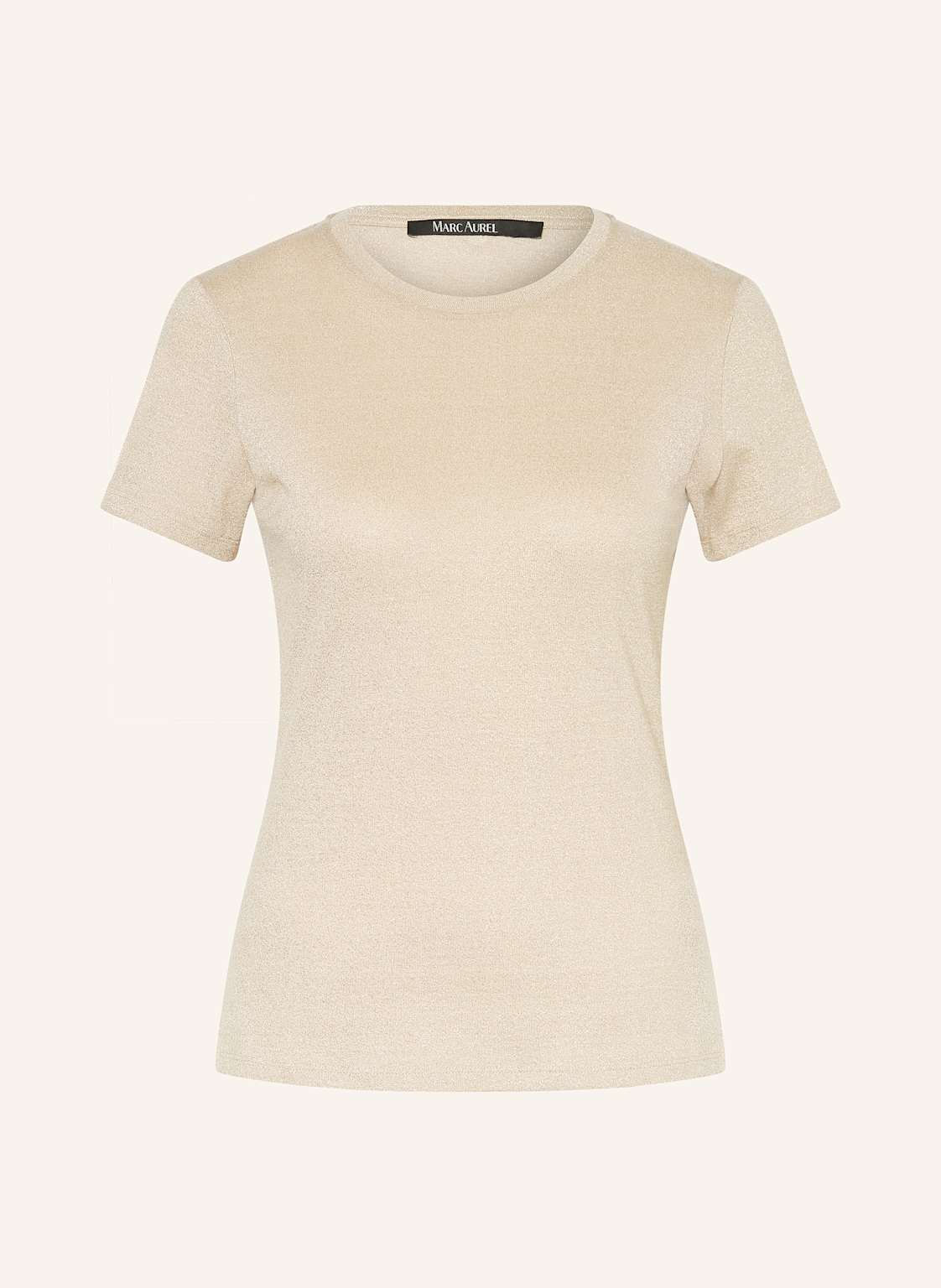 Marc Aurel T-Shirt Mit Glitzergarn beige von MARC AUREL