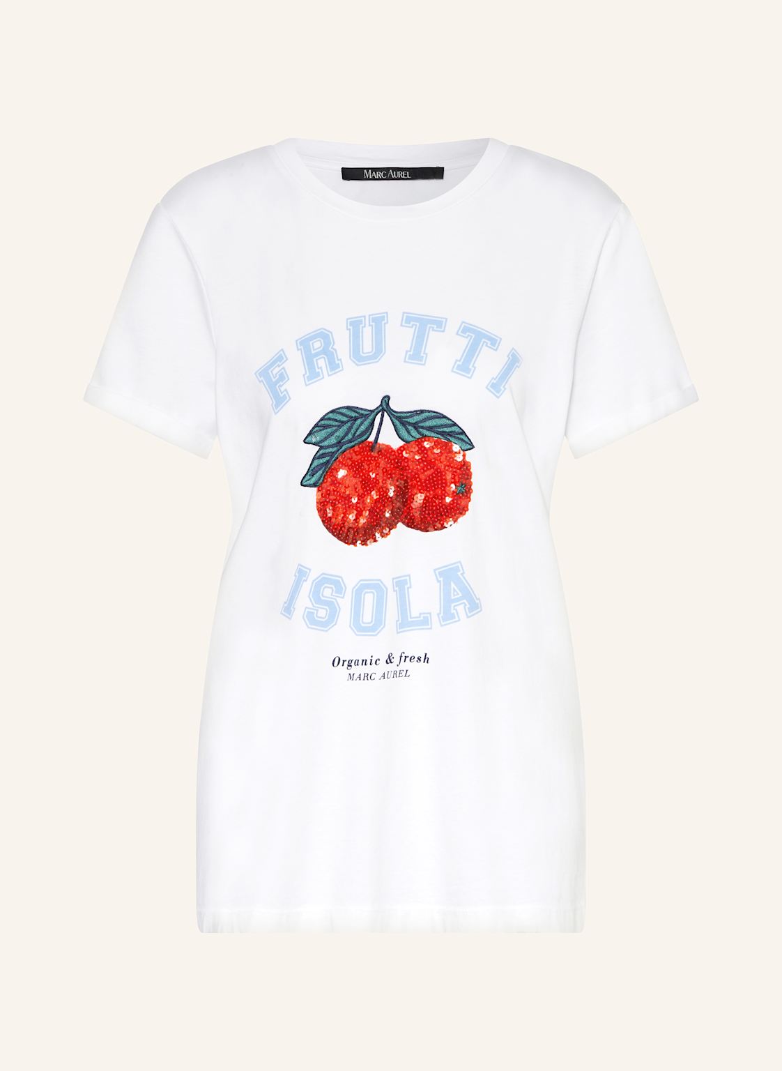 Marc Aurel T-Shirt Mit Pailletten weiss Marc Aurel T-Shirt Mit Pailletten weiss von MARC AUREL