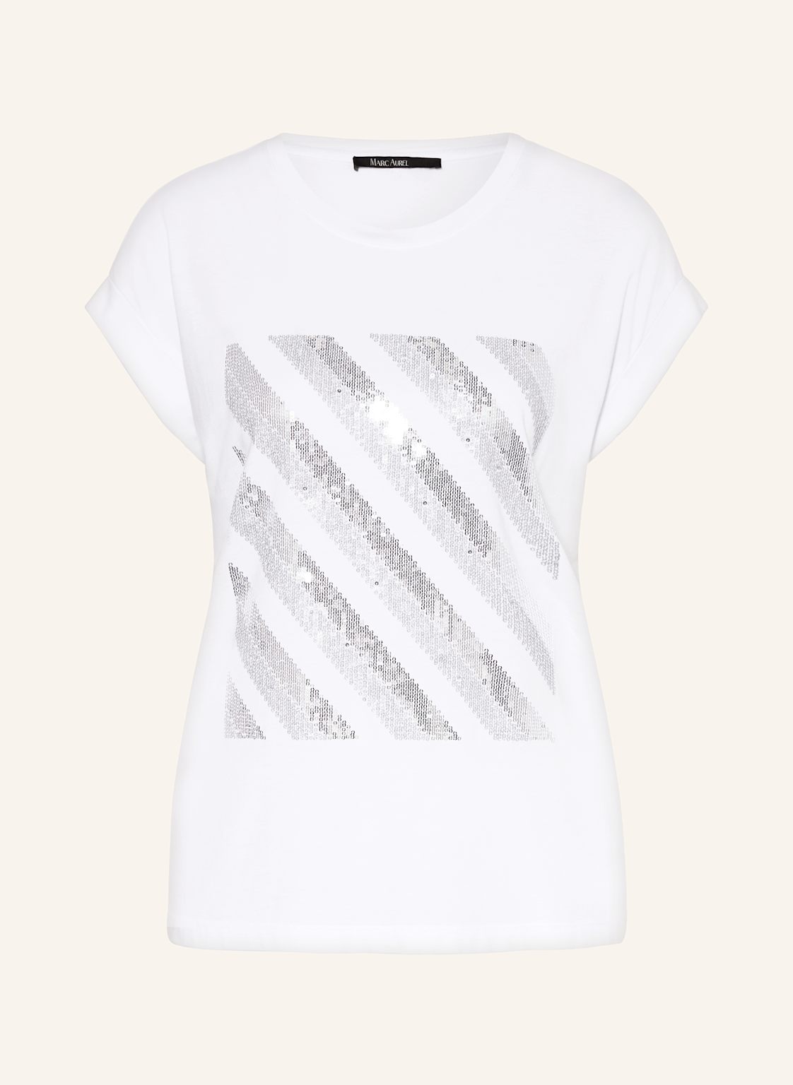 Marc Aurel T-Shirt Mit Pailletten weiss Marc Aurel T-Shirt Mit Pailletten weiss von MARC AUREL