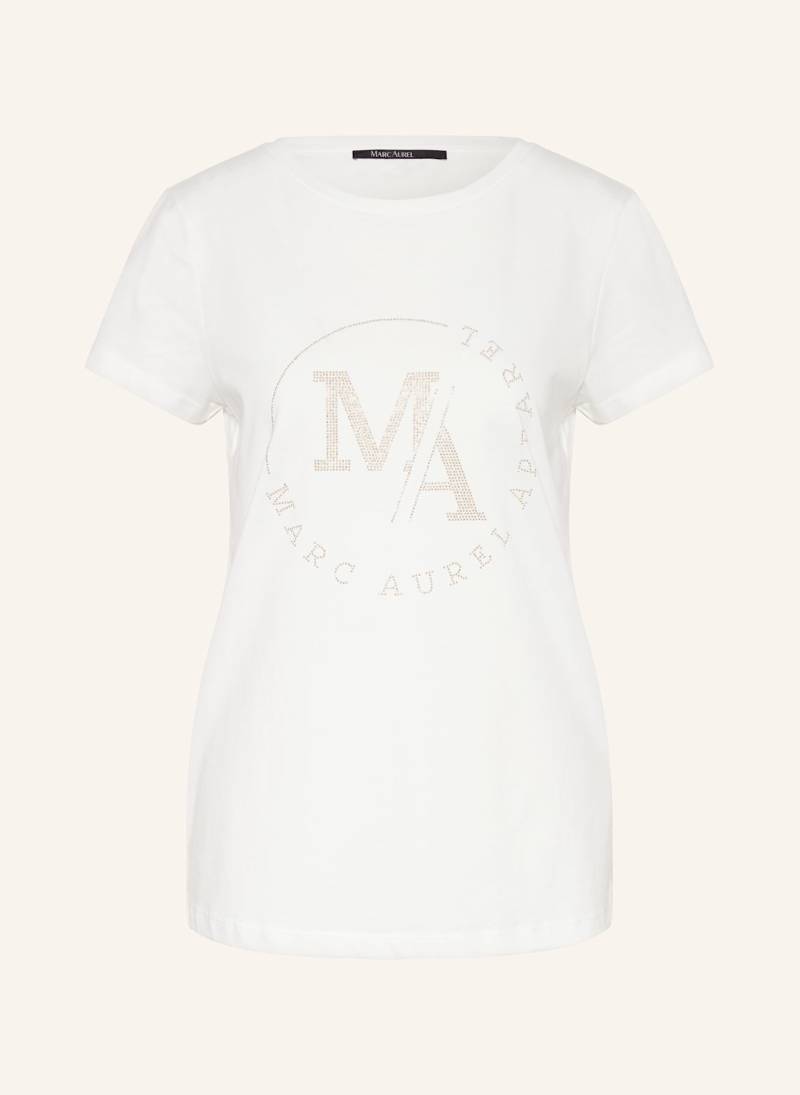 Marc Aurel T-Shirt Mit Schmucksteinen beige von MARC AUREL