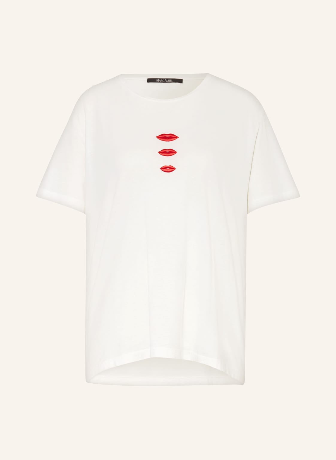 Marc Aurel T-Shirt Mit Stickereien weiss von MARC AUREL