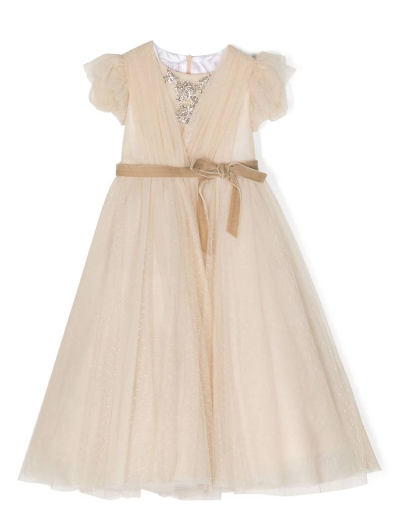 MARCHESA KIDS COUTURE crystal-embellished tulle gown - Neutrals von MARCHESA KIDS COUTURE