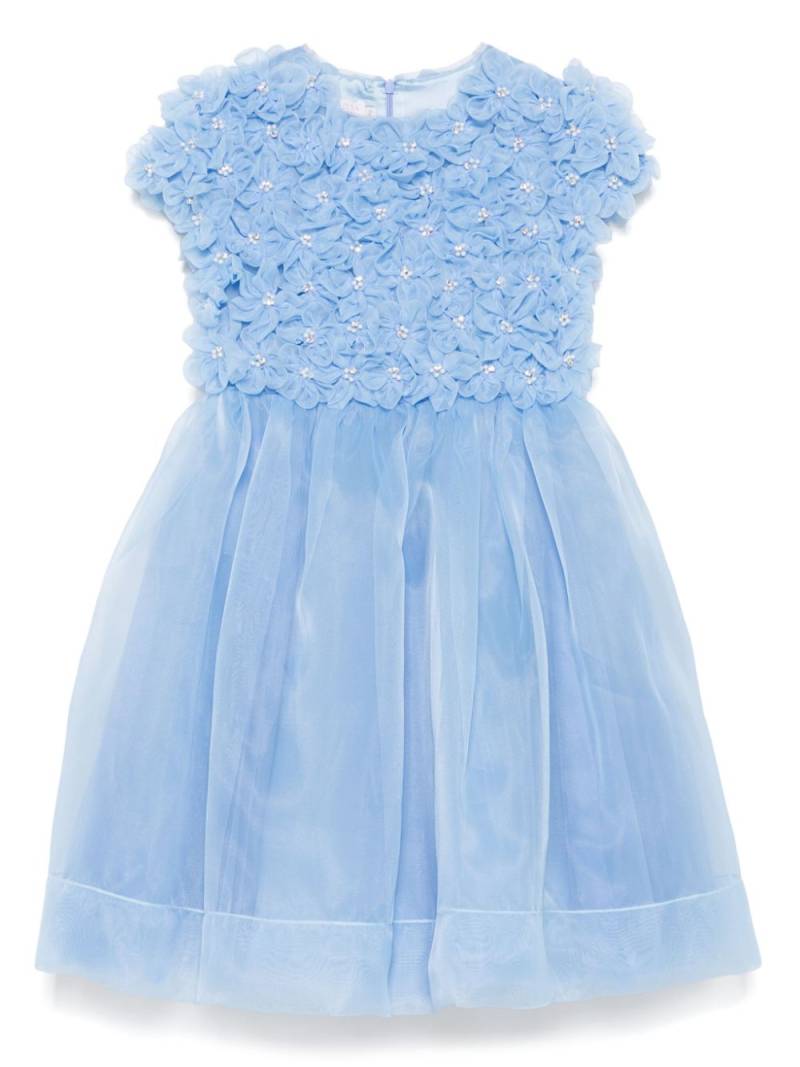 MARCHESA KIDS COUTURE floral-appliqué dress - Blue von MARCHESA KIDS COUTURE