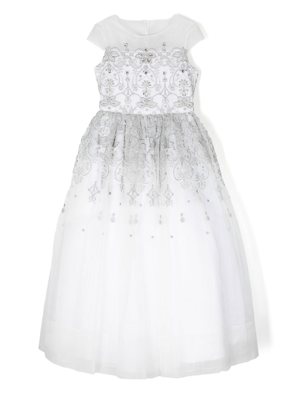 MARCHESA KIDS COUTURE floral-embroidered off-shoulder gown - White von MARCHESA KIDS COUTURE