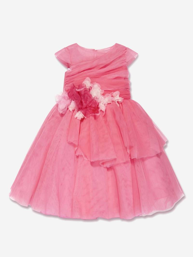 MARCHESA KIDS COUTURE foral-appliqué satin dress - Pink von MARCHESA KIDS COUTURE