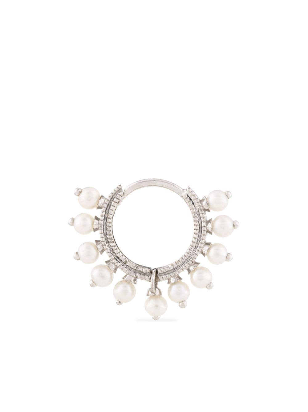 MARIA TASH 14kt white gold Coronet single hoop earring von MARIA TASH