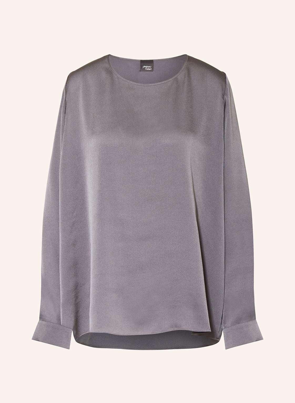 Marina Rinaldi Persona Blusenshirt Cicala Aus Satin grau von MARINA RINALDI PERSONA