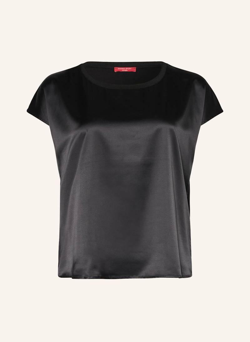 Marina Rinaldi Sport Blusenshirt Fiorire Im Materialmix schwarz von MARINA RINALDI SPORT