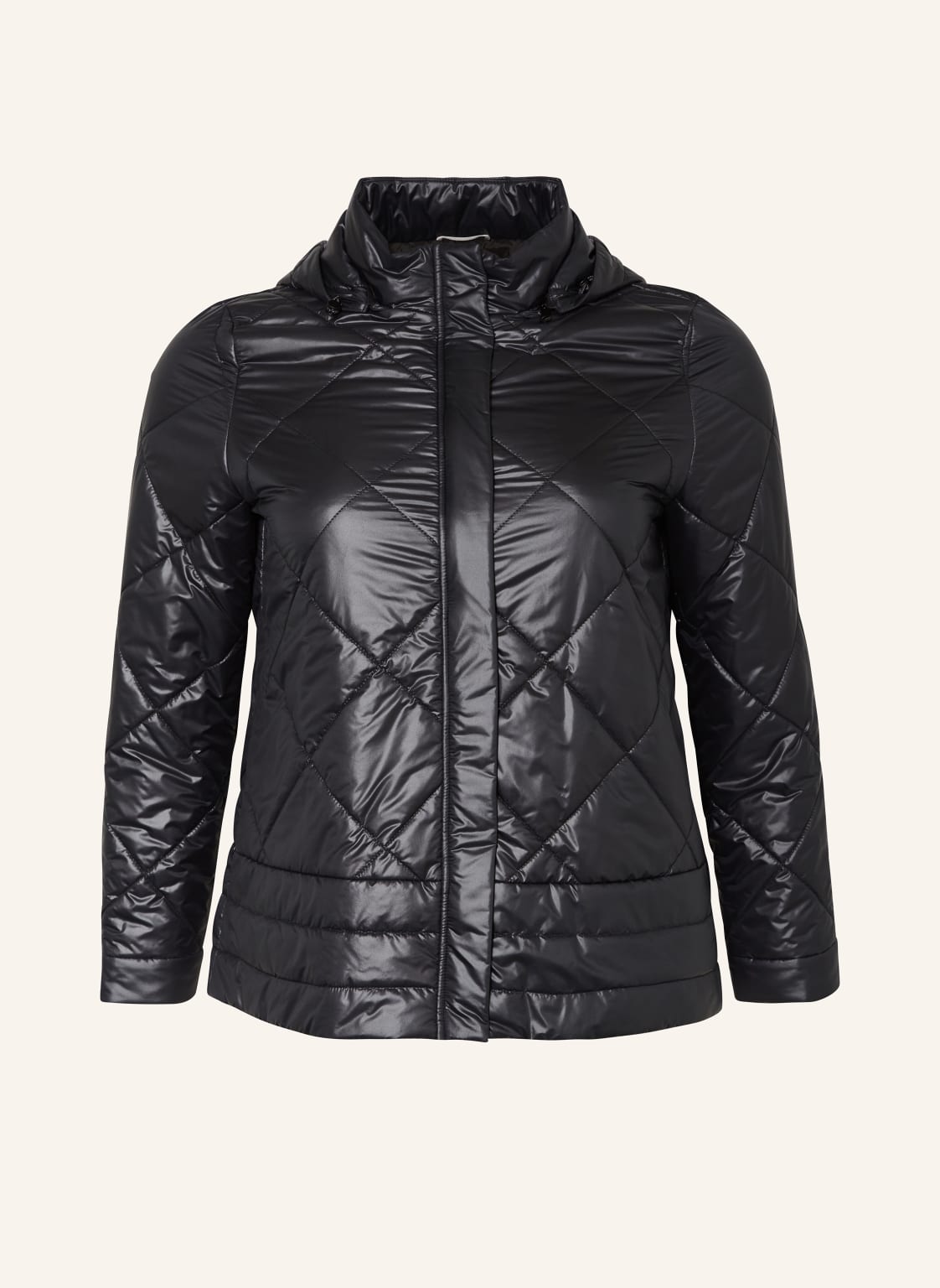 Marina Rinaldi Voyage Steppjacke Vaimy Mit Abnehmbarer Kapuze schwarz von MARINA RINALDI VOYAGE