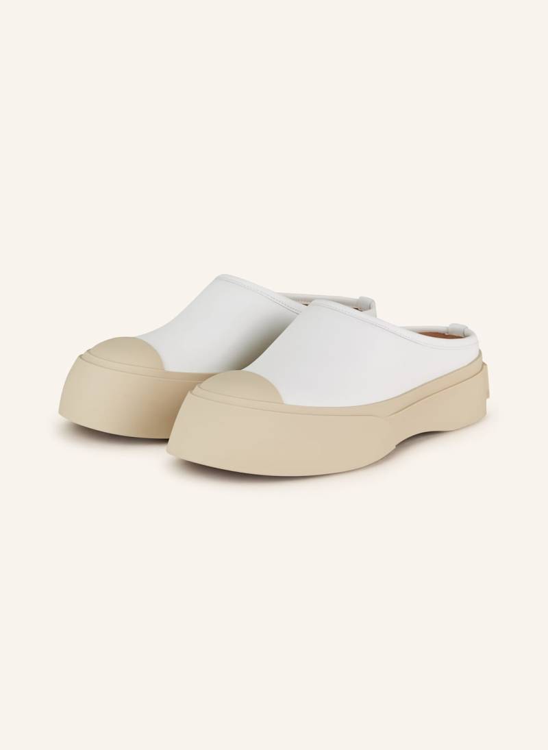 Marni Plateau-Pantoletten weiss Marni Plateau-Pantoletten weiss von MARNI