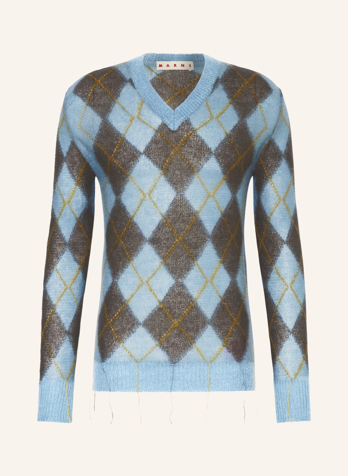 Marni Pullover Mit Mohair blau Marni Pullover Mit Mohair blau von MARNI