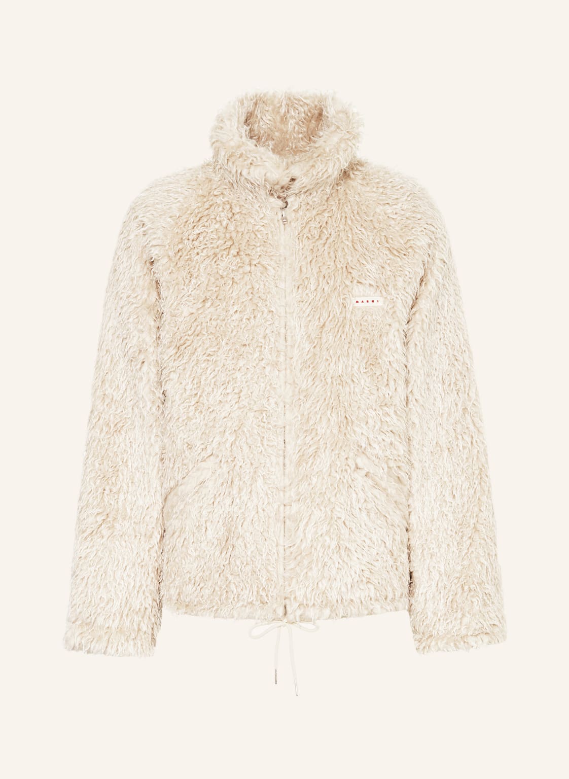 Marni Teddyfell-Jacke Mit Abnehmbarer Kapuze beige Marni Teddyfell-Jacke Mit Abnehmbarer Kapuze beige von MARNI