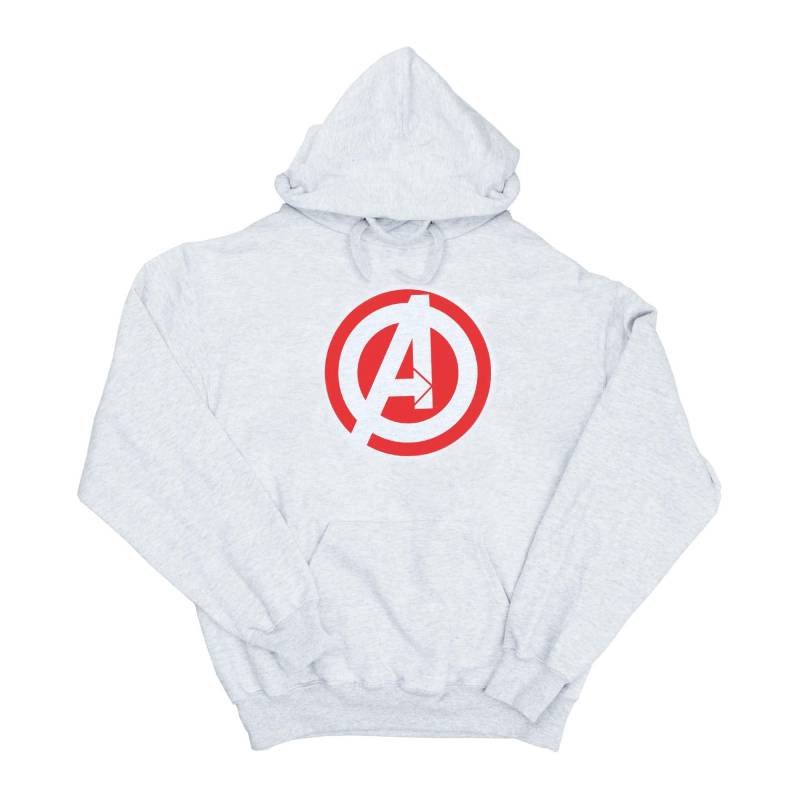 Avenegers Assemble Solid A Logo Kapuzenpullover Damen Grau XL von MARVEL