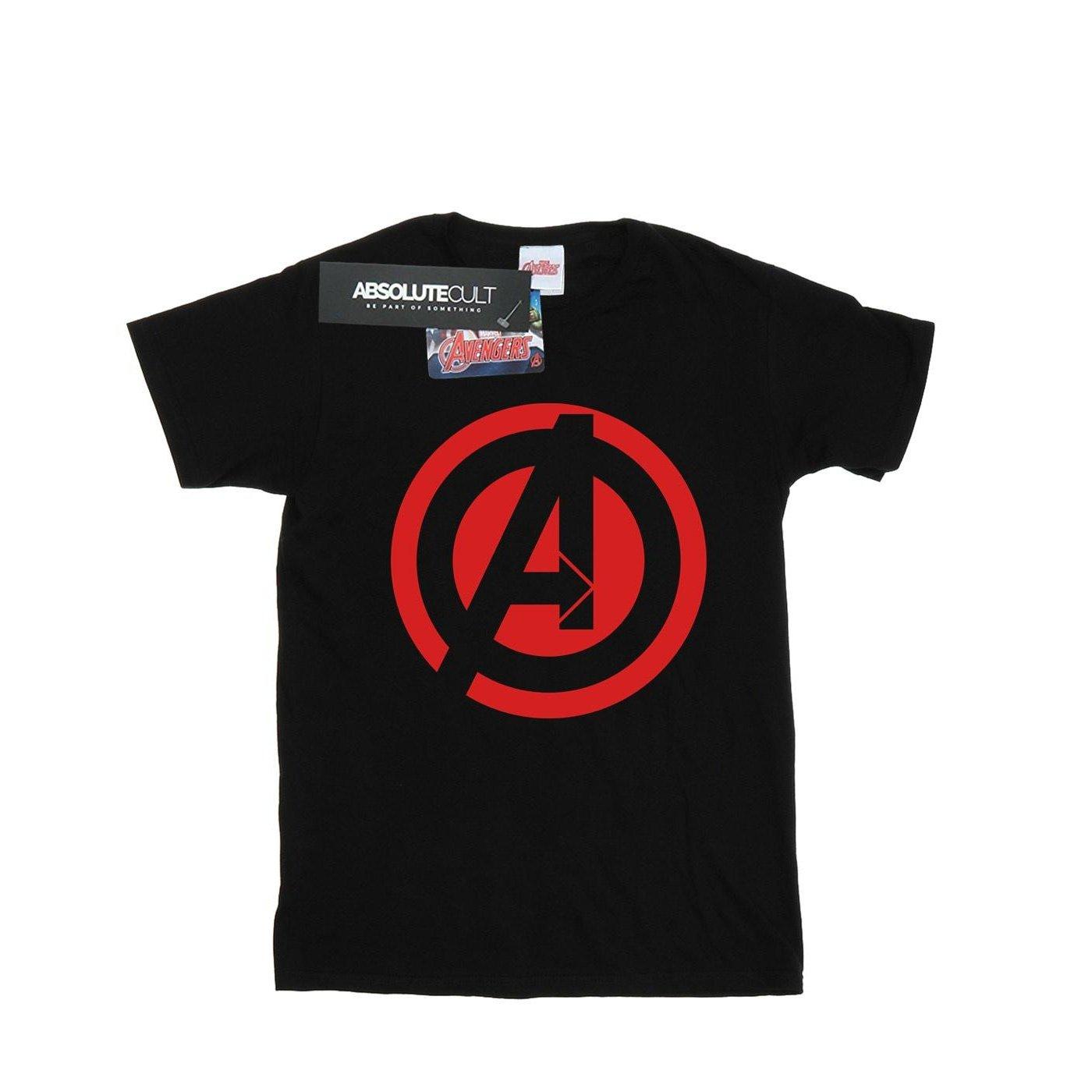 Avenegers Assemble Solid A Logo Tshirt Damen Schwarz 3XL von MARVEL