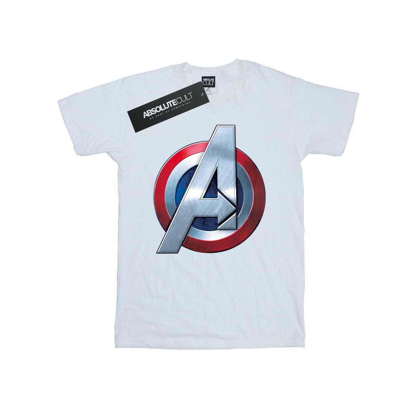 Avengers 3d Logo Tshirt Jungen Weiss 116 von MARVEL
