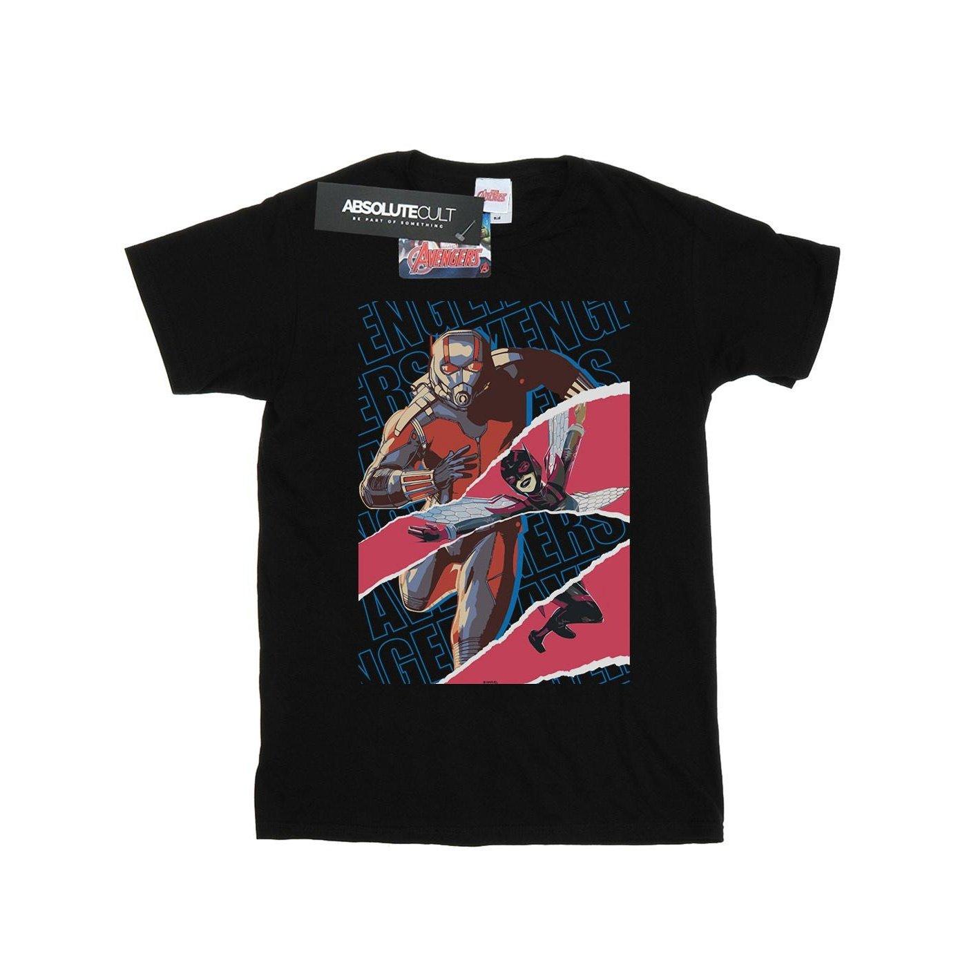 Avengers Antman And The Wasp Collage Tshirt Damen Schwarz XL von MARVEL