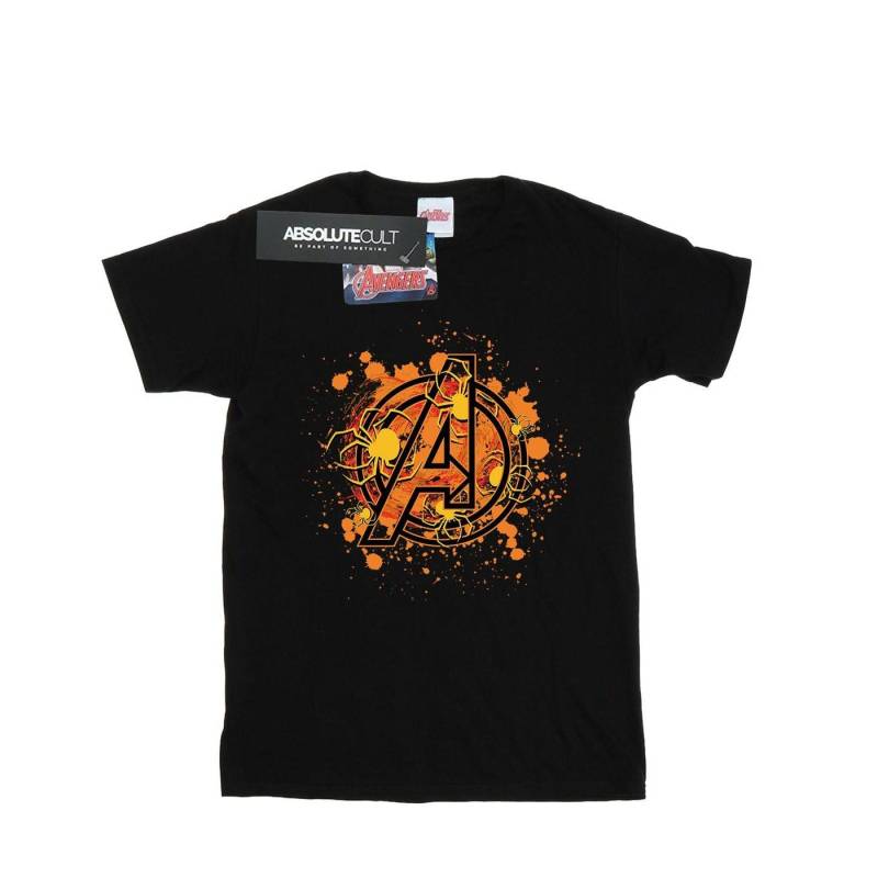 Avengers Assemble Halloween Spider Logo Tshirt Damen Schwarz M von MARVEL