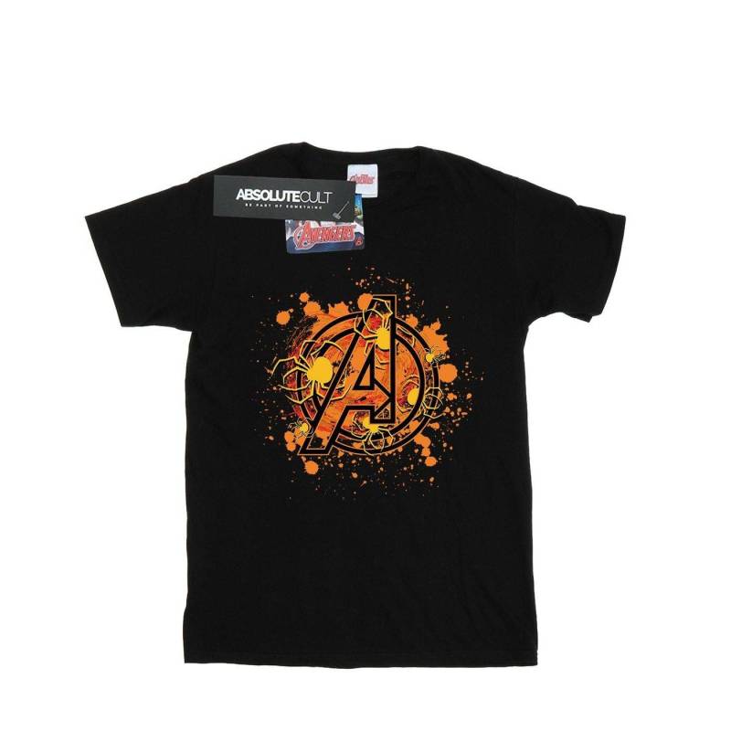 Avengers Assemble Halloween Spider Logo Tshirt Herren Schwarz M von MARVEL