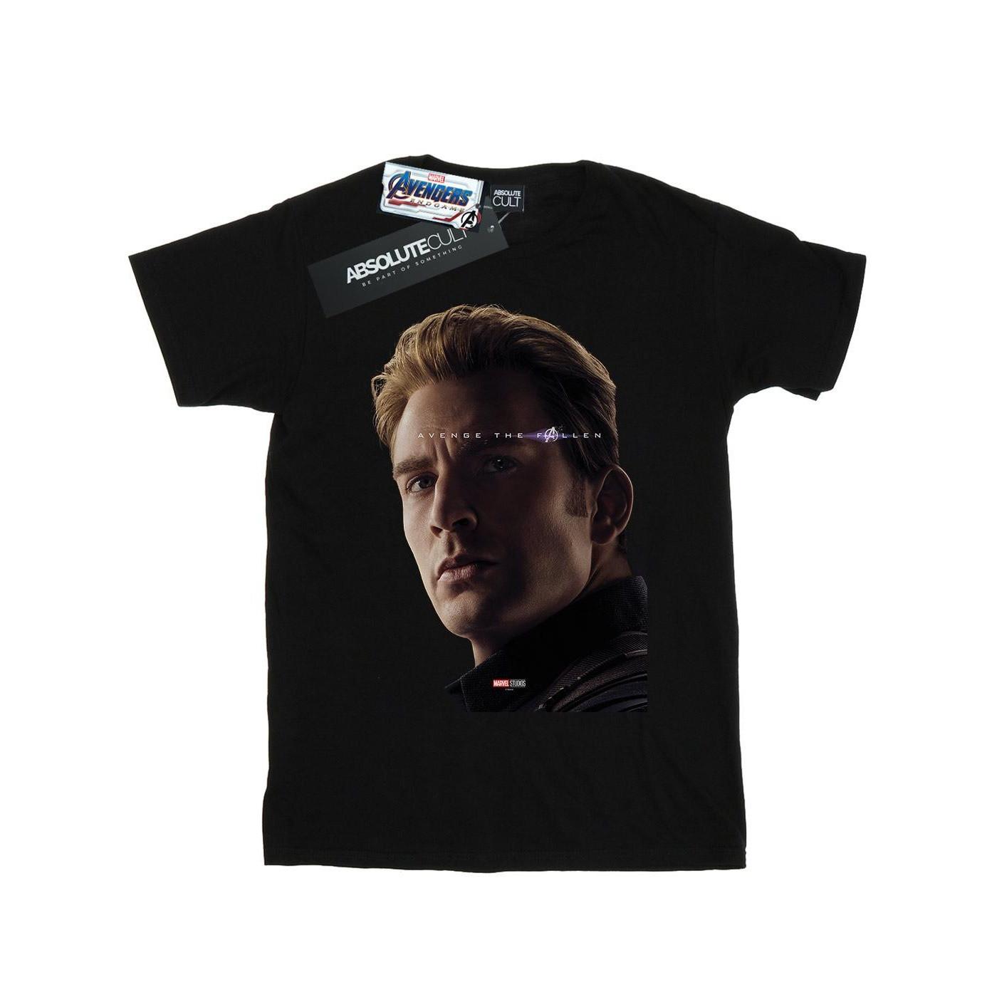 Avengers Endgame Avenge The Fallen Captain America Tshirt Damen Schwarz 5XL von MARVEL