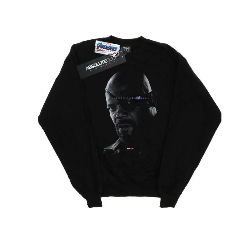 Avengers Endgame Avenge The Fallen Nick Fury Sweatshirt Jungen Schwarz 140/146 von MARVEL