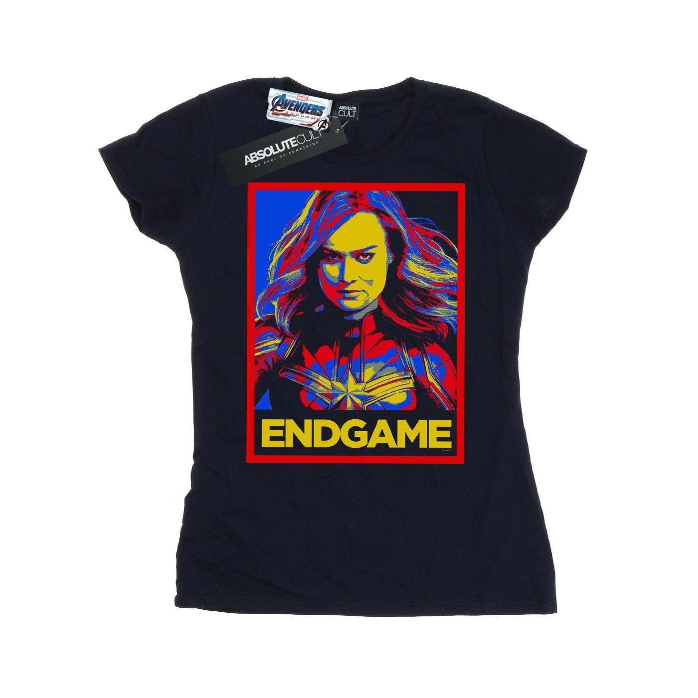 Avengers Endgame Captain Poster Tshirt Damen Marine XL von MARVEL