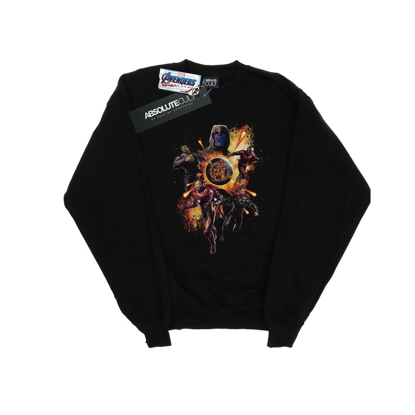 Avengers Endgame Explosion Team Sweatshirt Jungen Schwarz 140/146 von MARVEL