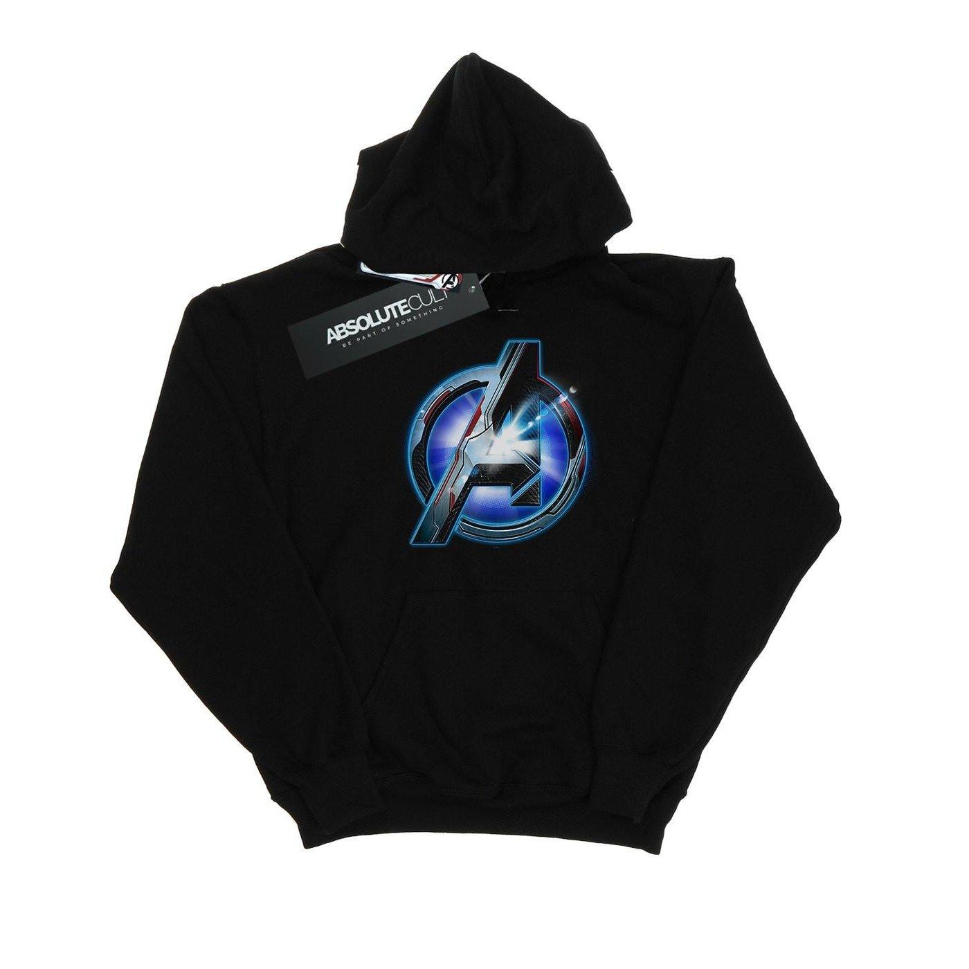 Avengers Endgame Glowing Logo Kapuzenpullover Damen Schwarz S von MARVEL