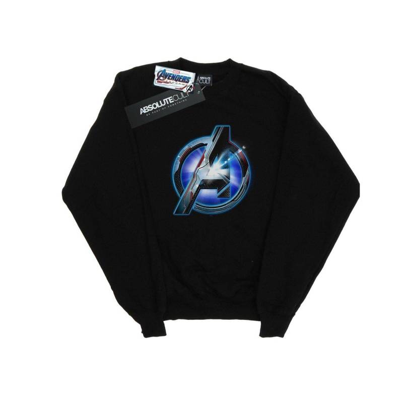 Avengers Endgame Glowing Logo Sweatshirt Damen Schwarz S von MARVEL