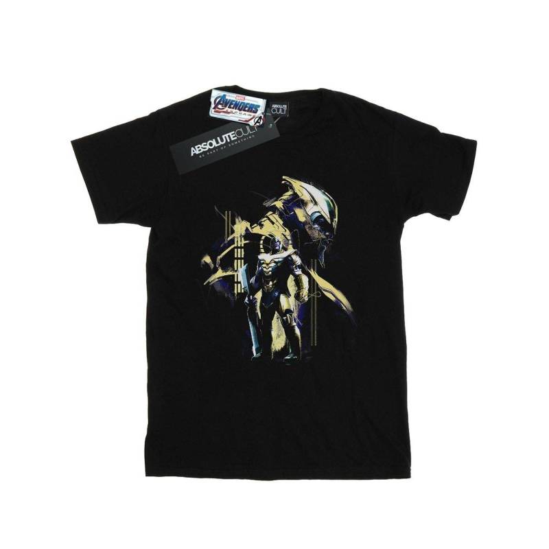 Avengers Endgame Gold Thanos Tshirt Herren Schwarz 4XL von MARVEL