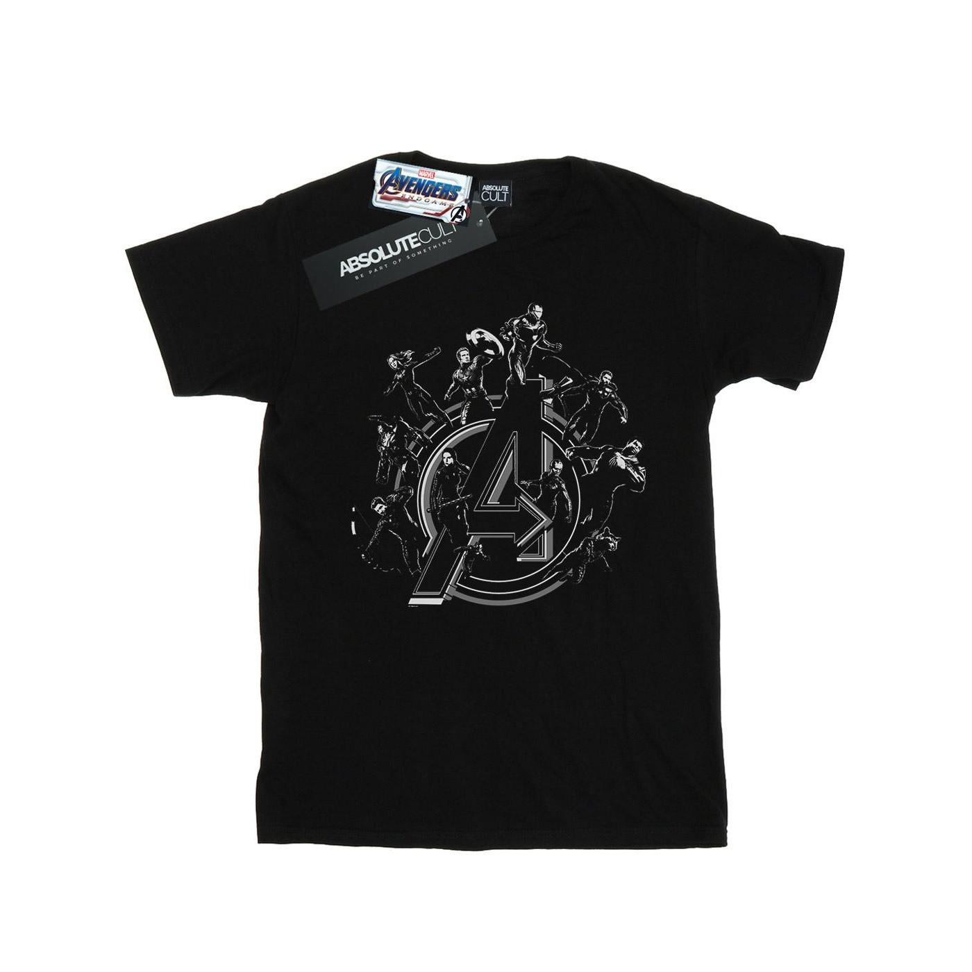 Avengers Endgame Hero Circle Tshirt Damen Schwarz 3XL von MARVEL