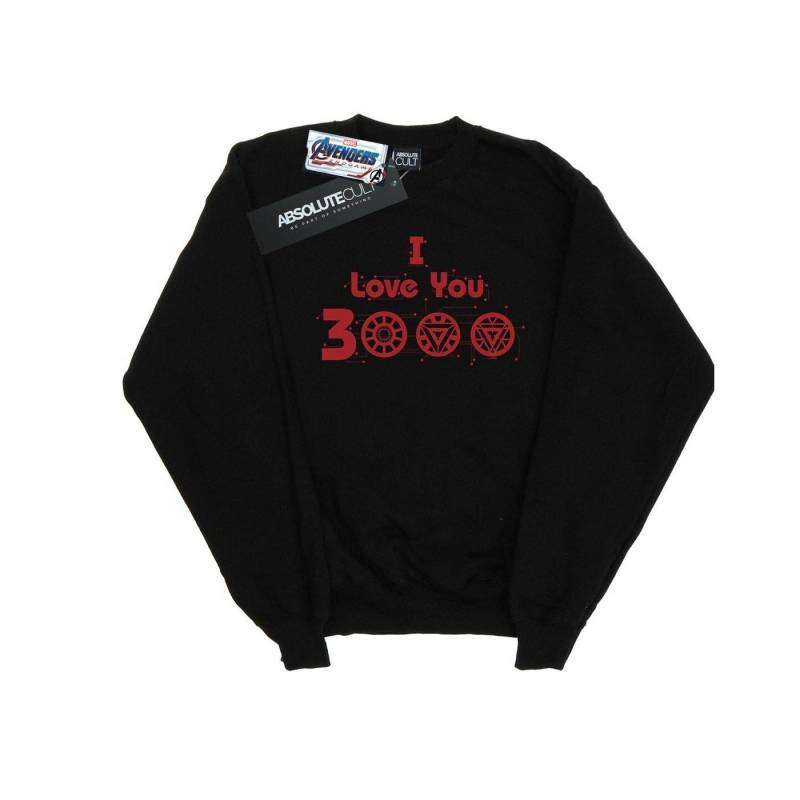 Avengers Endgame I Love You 3000 Circuits Sweatshirt Damen Schwarz L von MARVEL