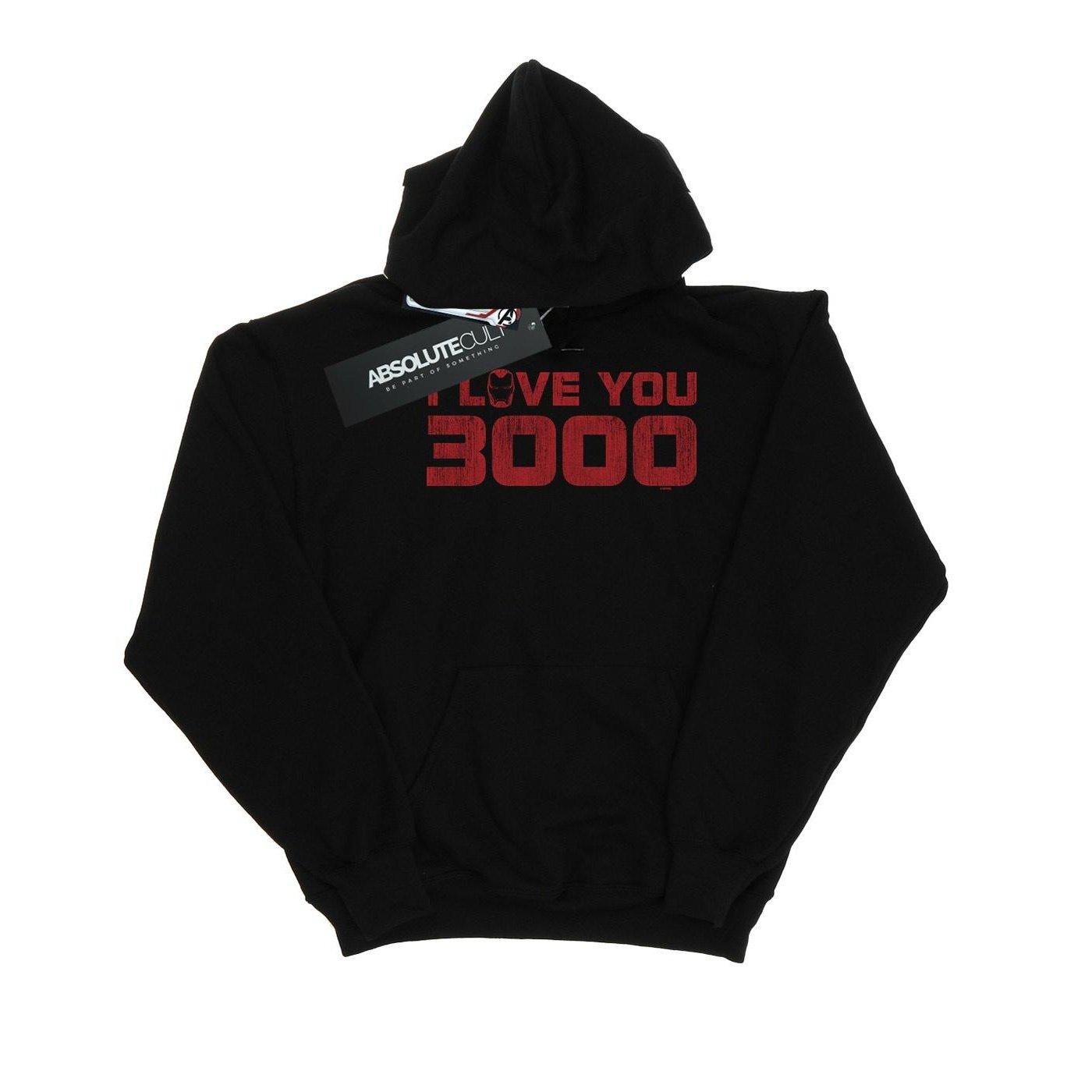 MARVEL - Avengers Endgame I Love You 3000 Kapuzenpullover, für Damen, Schwarz, Größe XXL von MARVEL