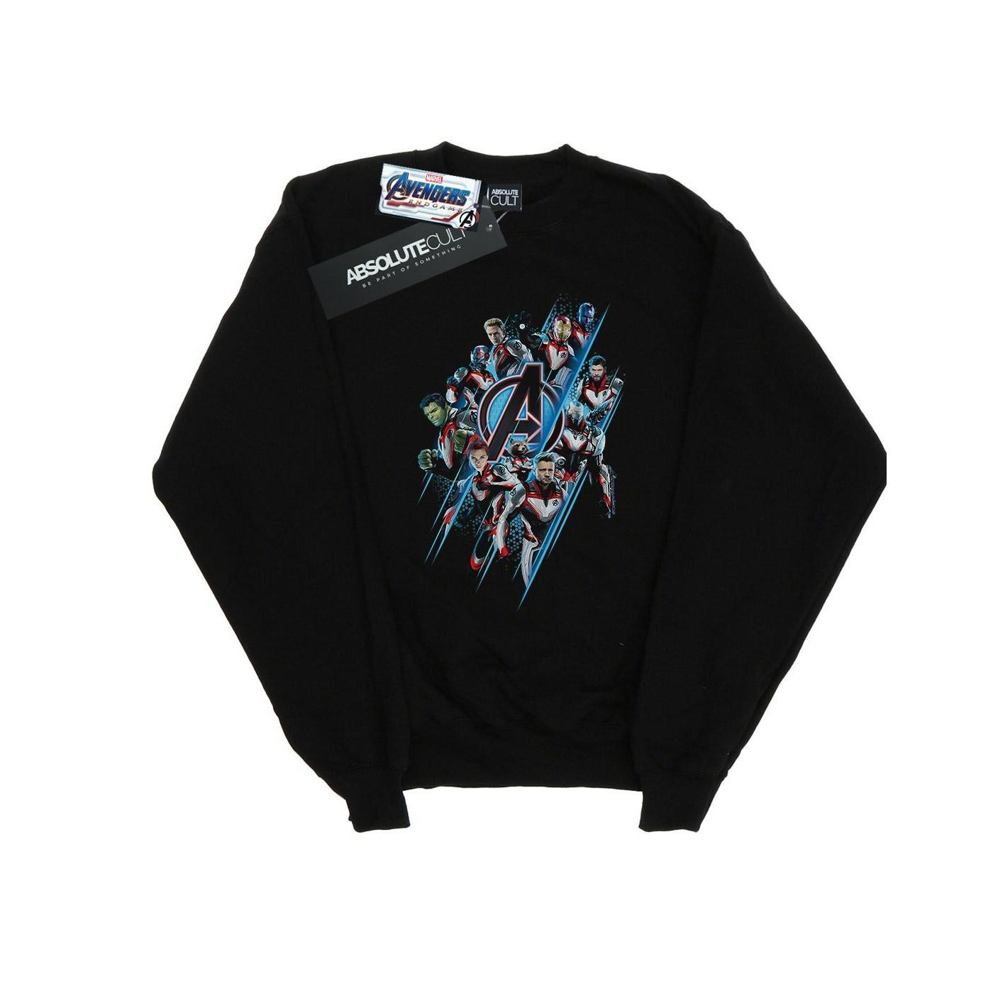 Avengers Endgame Logo Team Sweatshirt Mädchen Schwarz 140/146 von MARVEL