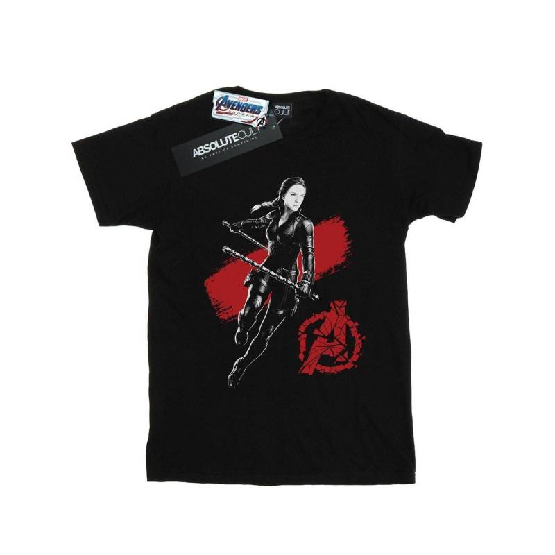 Avengers Endgame Mono Black Widow Tshirt Jungen Schwarz 116 von MARVEL