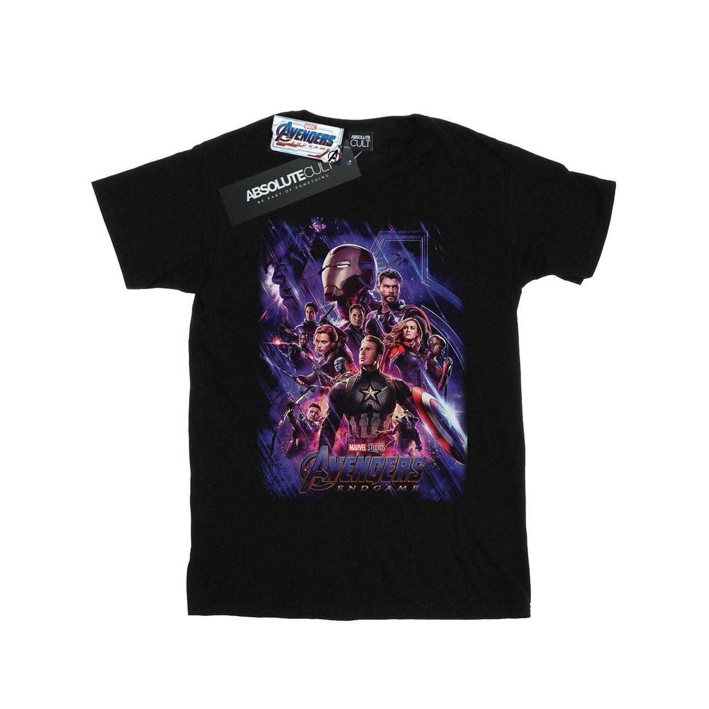 Avengers Endgame Movie Poster Tshirt Mädchen Schwarz 116 von MARVEL