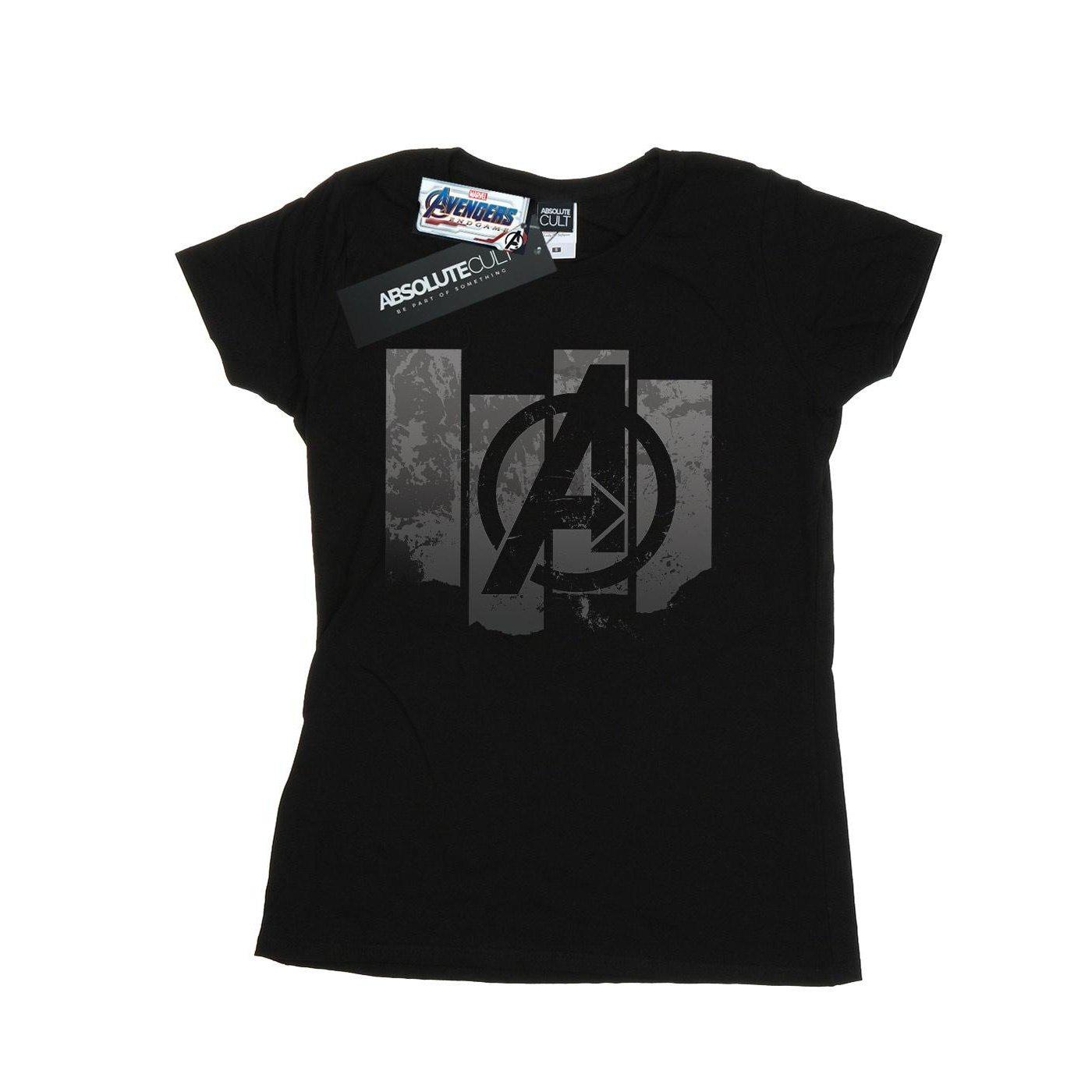 Avengers Endgame Panel Logo Tshirt Damen Schwarz M von MARVEL