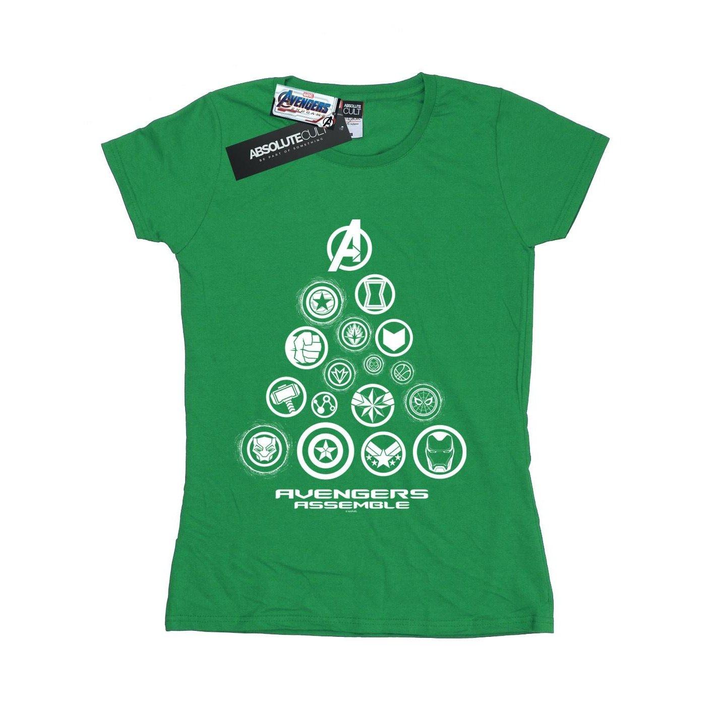 Avengers Endgame Pyramid Icons Tshirt Damen Grün S von MARVEL