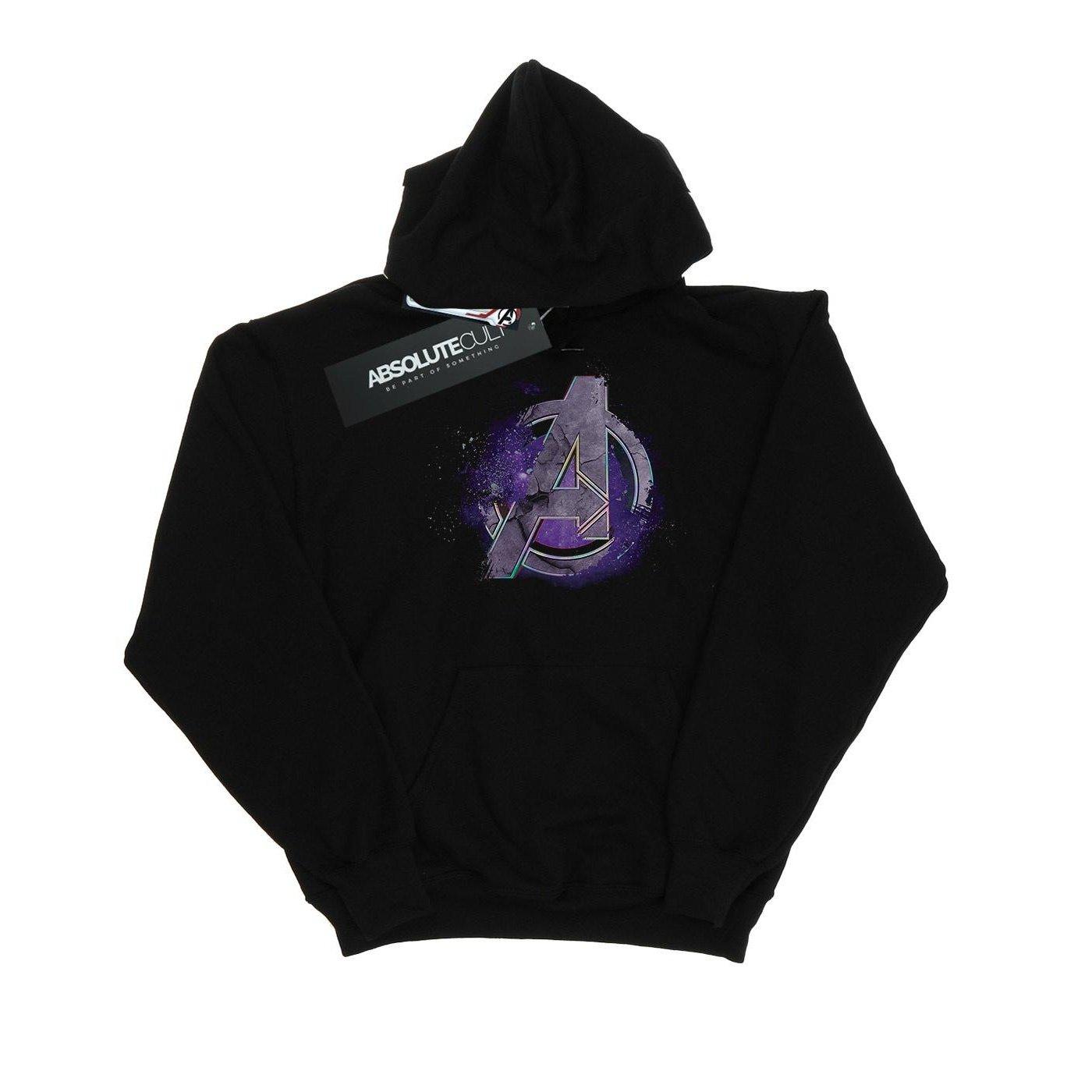 Avengers Endgame Space Logo Kapuzenpullover Mädchen Schwarz 152-158 von MARVEL