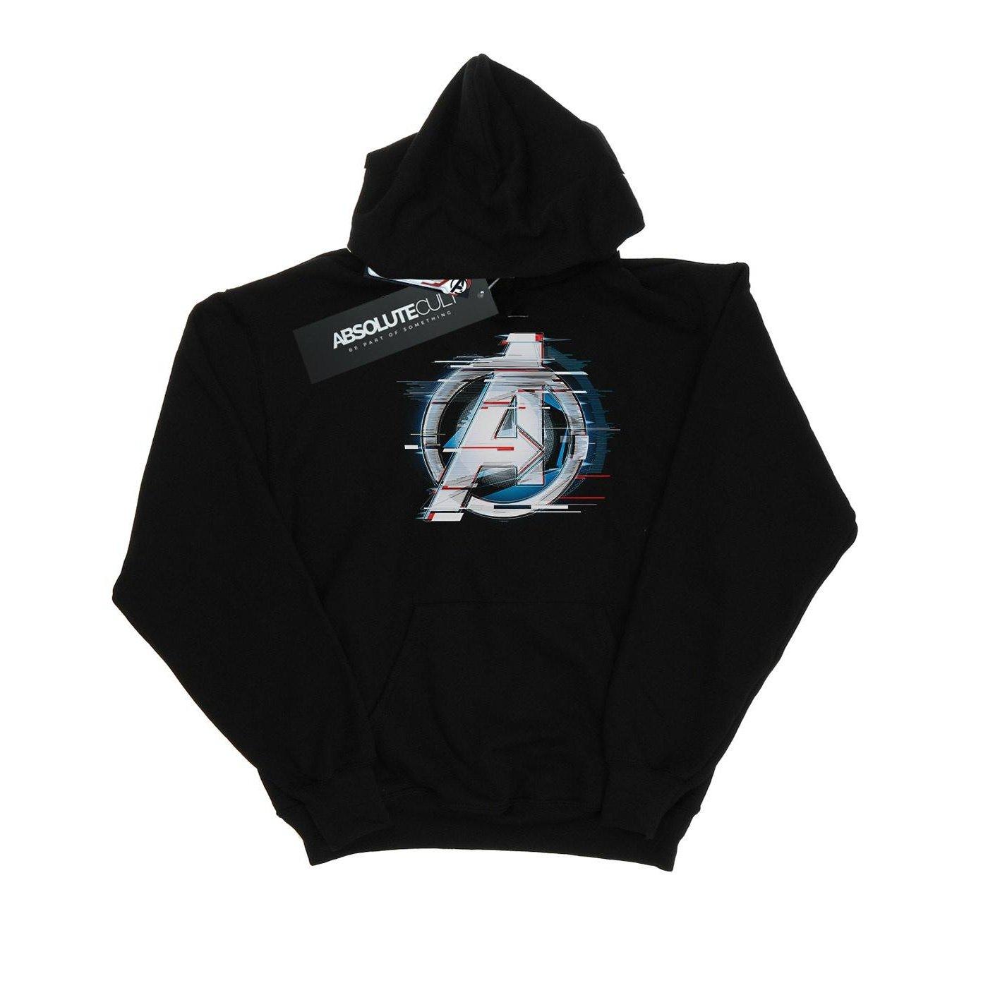 Avengers Endgame Team Tech Logo Kapuzenpullover Mädchen Schwarz 140/146 von MARVEL