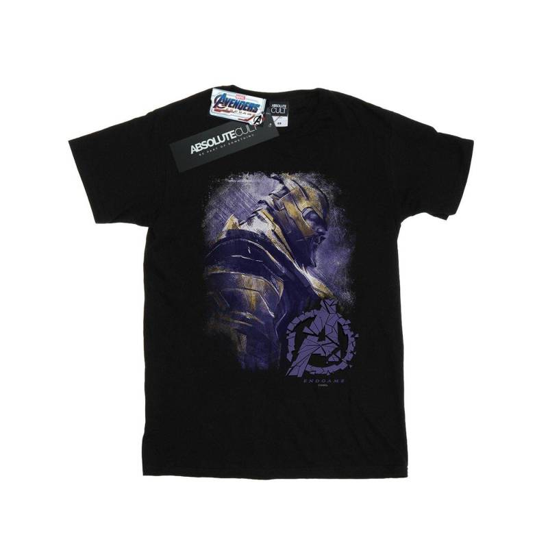 Avengers Endgame Thanos Brushed Tshirt Mädchen Schwarz 116 von MARVEL