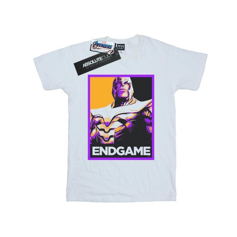 Avengers Endgame Thanos Poster Tshirt Unisex Weiss 116 von MARVEL