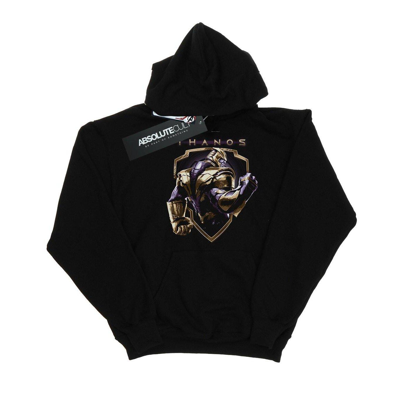 Avengers Endgame Thanos Shield Kapuzenpullover Damen Schwarz XL von MARVEL