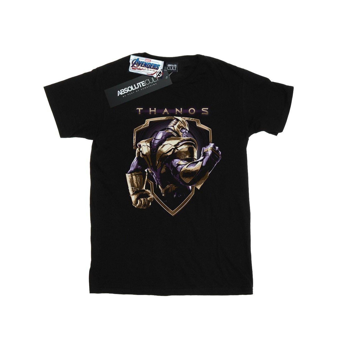 Avengers Endgame Thanos Shield Tshirt Mädchen Schwarz 128 von MARVEL