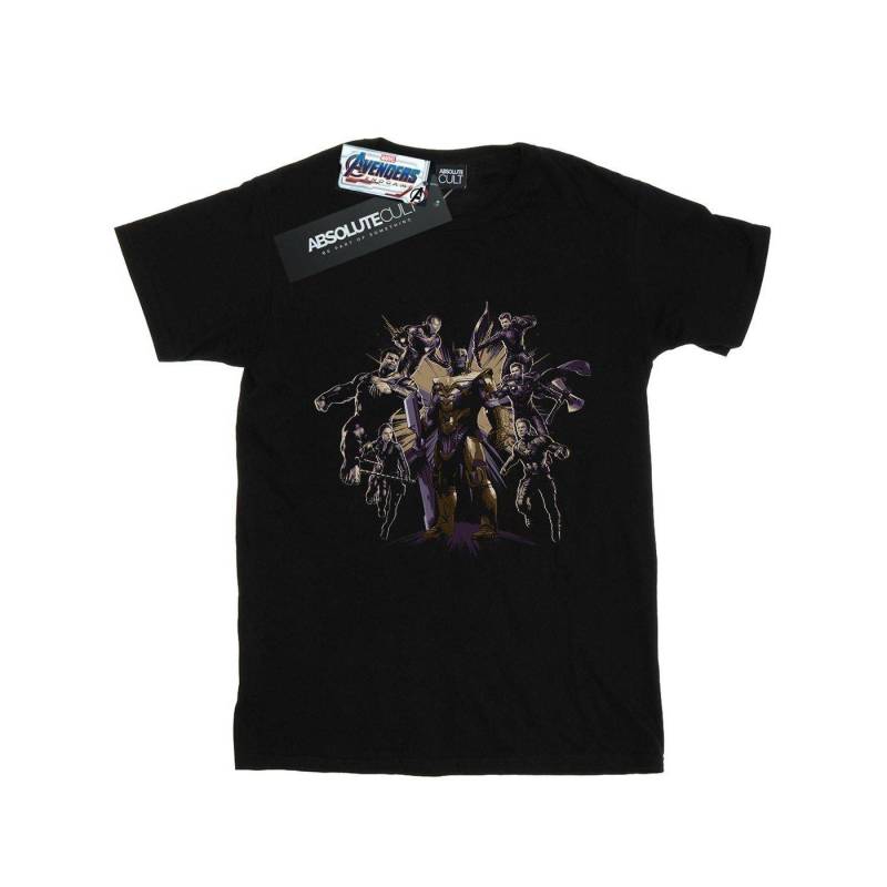 Avengers Endgame Vs Thanos Tshirt Mädchen Schwarz 128 von MARVEL